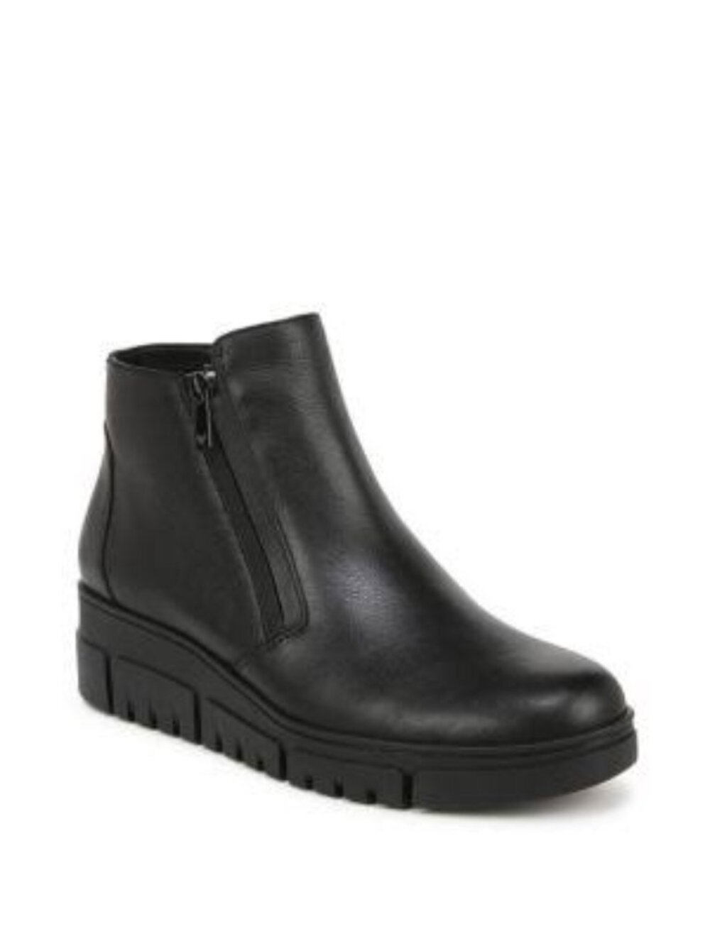 Vionic Uptown Wedge Ankle Booties Black Leather Comfort Shoes Women’s 8 - Picture 7 of 13